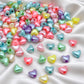 Assorted Pastel Acrylic Heart Beads with Large Hole | Size : 9mm | PB60