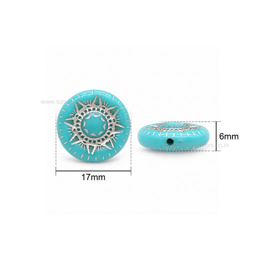 Flat Round Plastic Beads | Size : 17mm | PB96