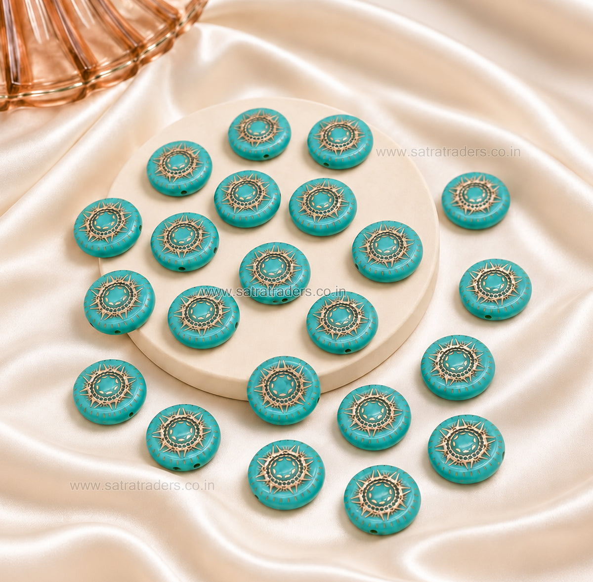 Flat Round Plastic Beads | Size : 17mm | PB96