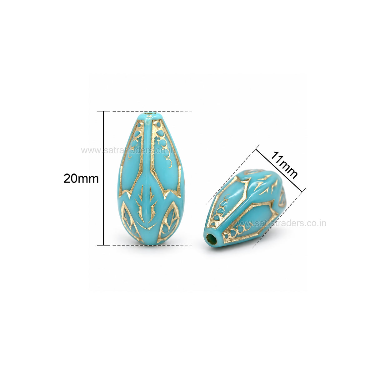 Teardrop Plastic Beads | Size : 20mm | PB95