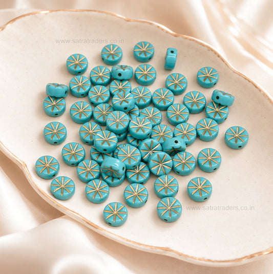Starburst Coin Disc Plastic Beads | Size : 11mm | PB91