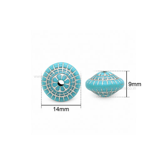 Flying Saucer Disc Plastic Beads | Size : 14mm | PB87