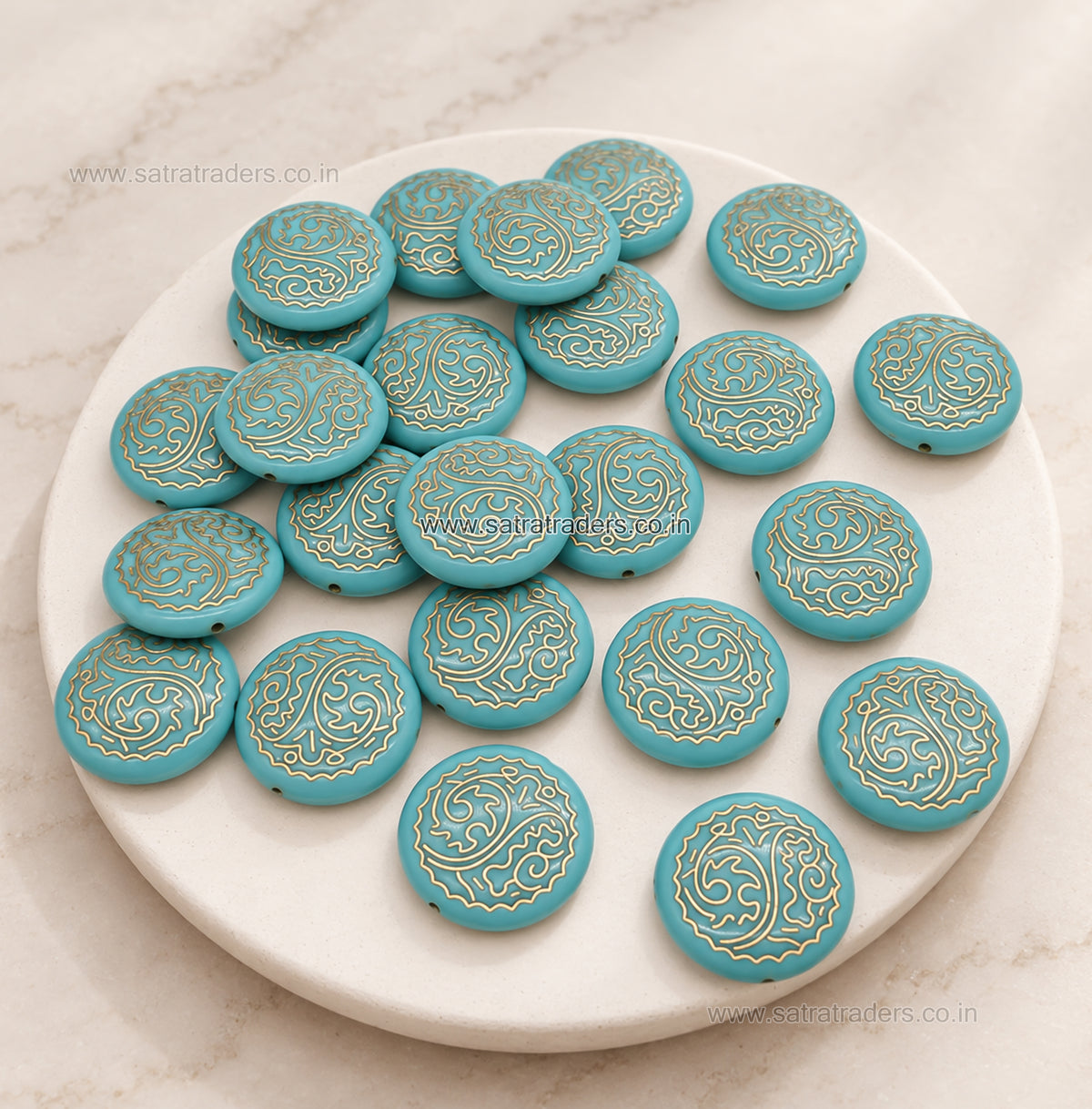 Flat Disc Plastic Beads | Size : 25mm | PB77