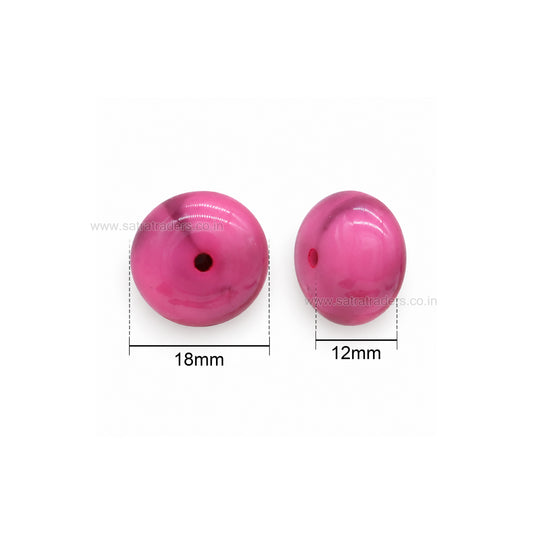 Assorted Rondelle Swirl Plastic Beads | Size : 18mm*12mm | PB102