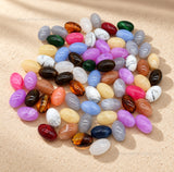 Assorted Oval Shape Plastic Beads | Size : 17mm*11mm | PB125