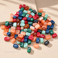 Assorted Rounded Barrel Plastic Beads | Size : 12mm*8mm | PB130