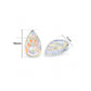 AB Rainbow Glass Teardrop Leaf Charms Beads | Size : 18mm | Qty: 25pcs | GB98