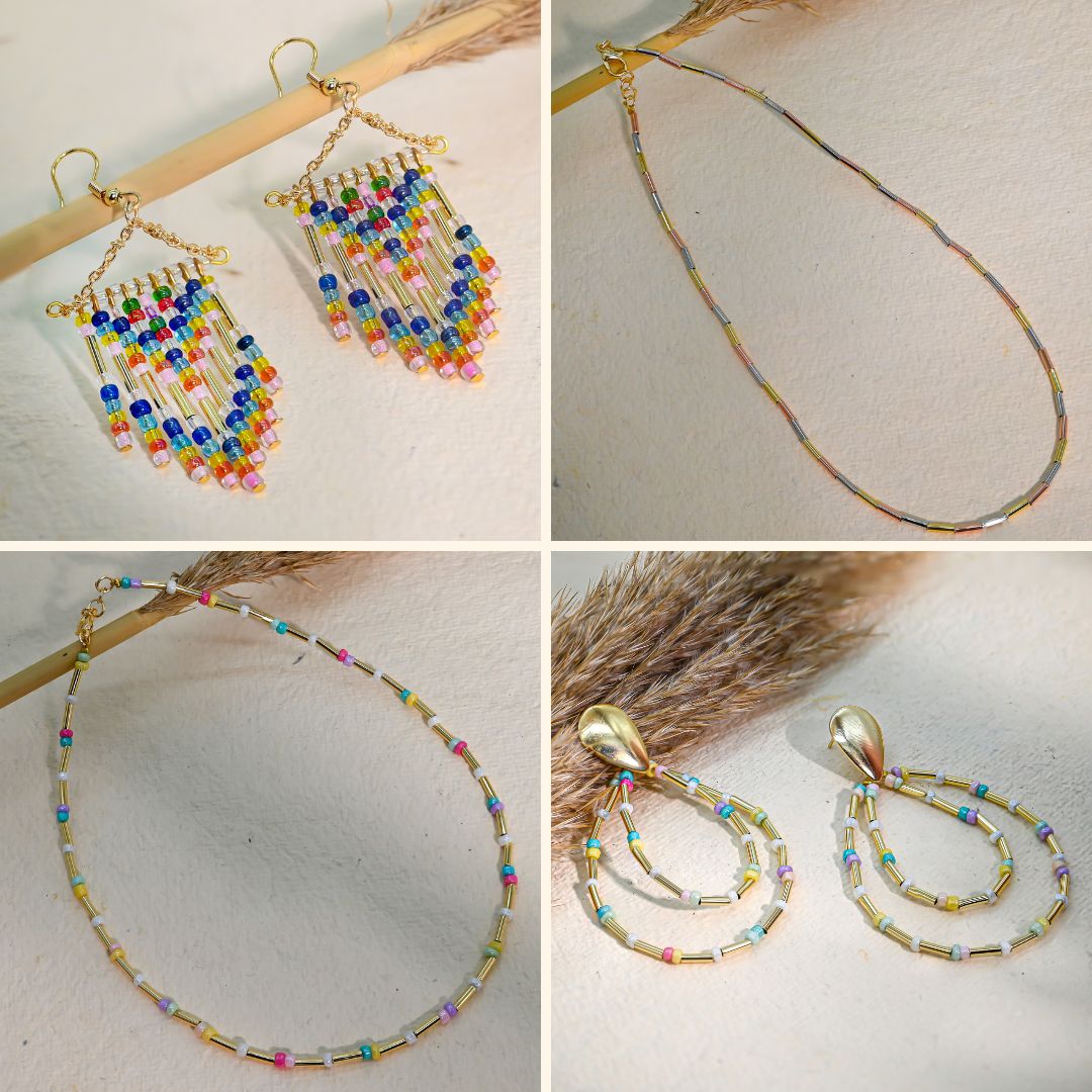 18K Brass Plain Tube Pipe Beads | Size : 7mm | 50pcs | BF218