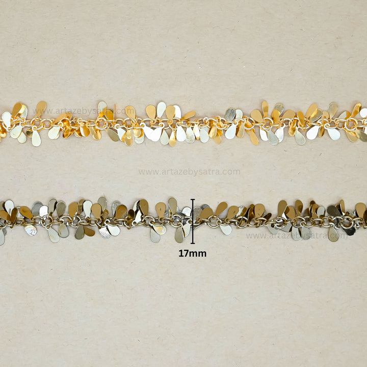 Droplet Shape Iron Chain | Size : 17mm | Qty : 1mtr | IC22