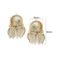 Golden Jhumkas with Classic Leaf Tassels | Qty : 2pcs-1pair | EF82