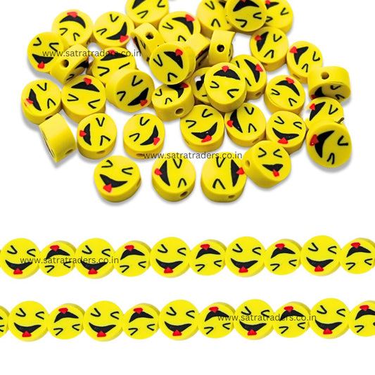 Smiley Polymer Clay Fimo Beads | Size : 6mm-2mm | FB21
