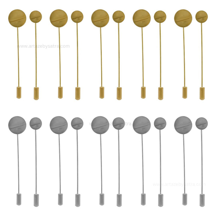 Lapel Pin | Size : 74mm Round Size : 10mm,15mm | Qty : 10pcs | BF63