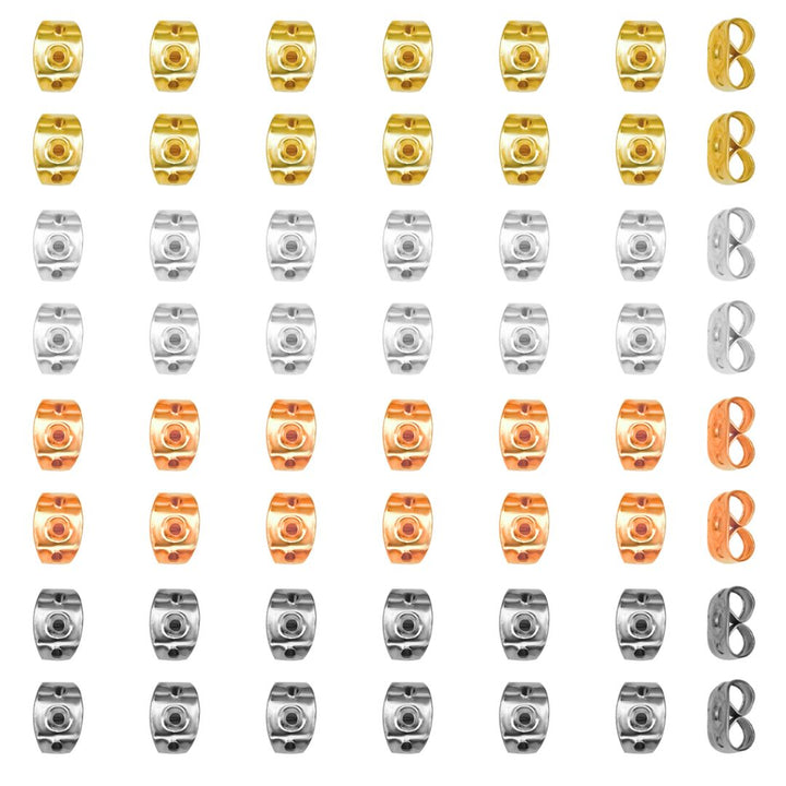 Earring Safety Backstops Stopper | Size : 6mm | Qty : 100grm