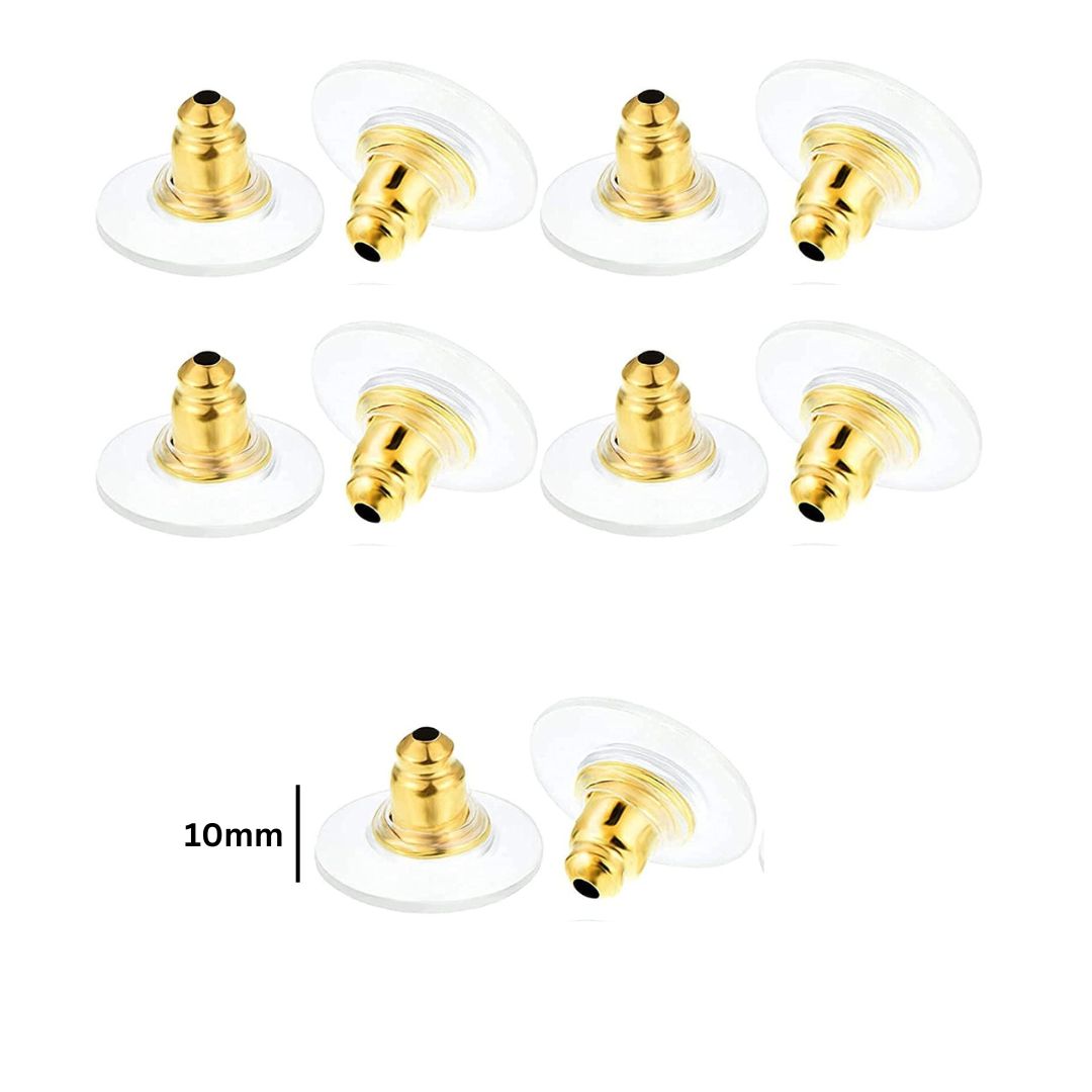 Earring Safety Back Pads Backstops Stopper | Size : 10mm | 144pcs | EF18