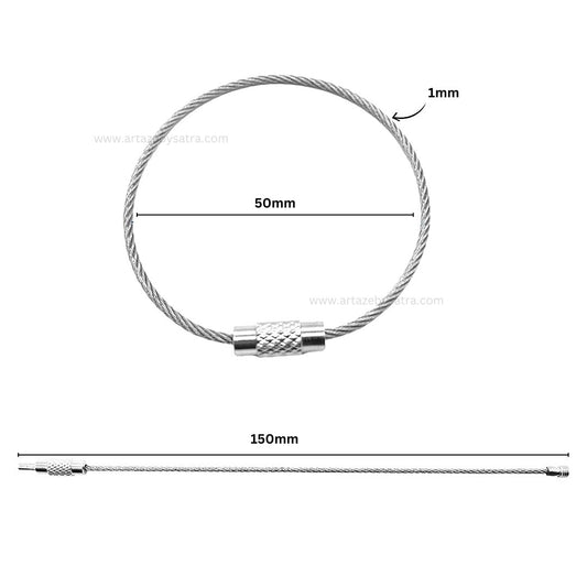 Wire Key Rope | Size : 50mm | Qty : 20pcs | BF49