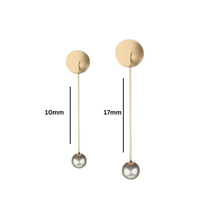 Pearl Lapel Pin | Size : 74mm Round Size : 17mm | 10pcs | BF222