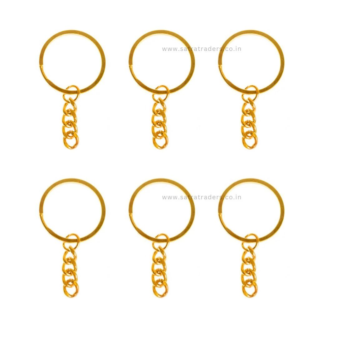 Golden Keychain Ring | Size : 28mm | Qty : 25pcs | BF156