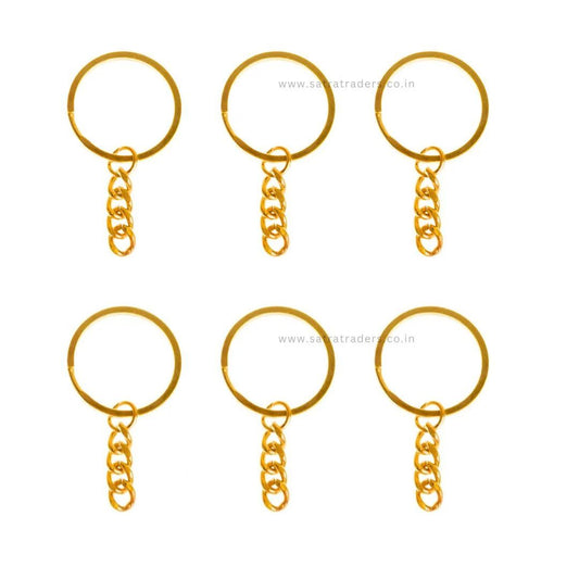 Golden Keychain Ring | Size : 28mm | Qty : 25pcs | BF156