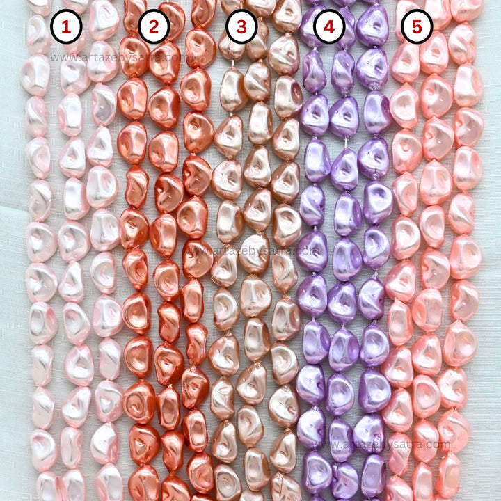 Uncut Glass Pearl Drop Beads | Size : 16*11mm | GB55m