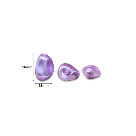 Uncut Glass Pearl Drop Beads | Size : 16*11mm | GB19