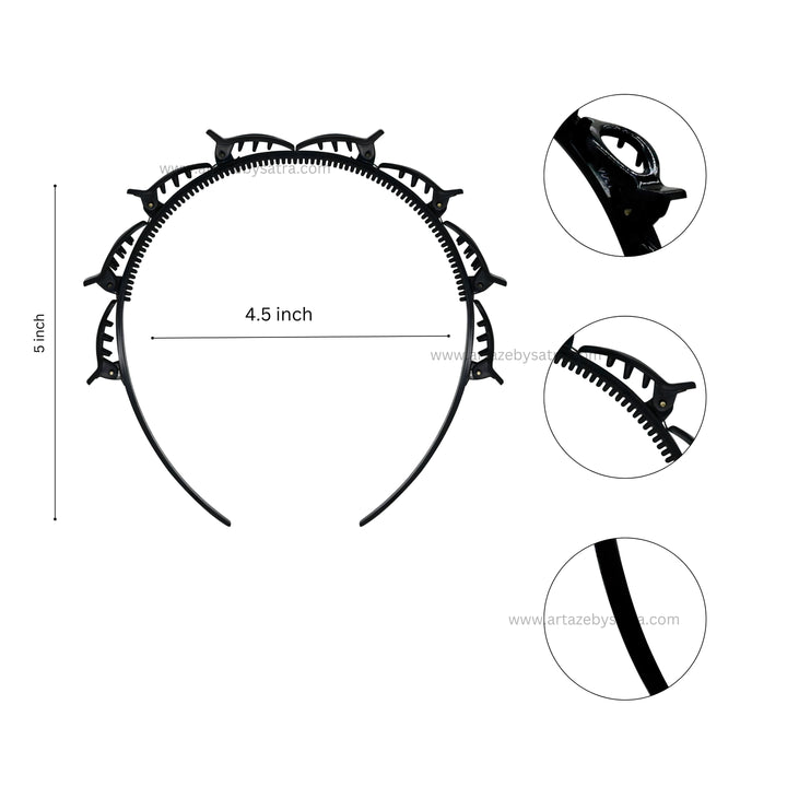 Clutcher Hair Band | Size : 4.5inch | Qty : 5pcs