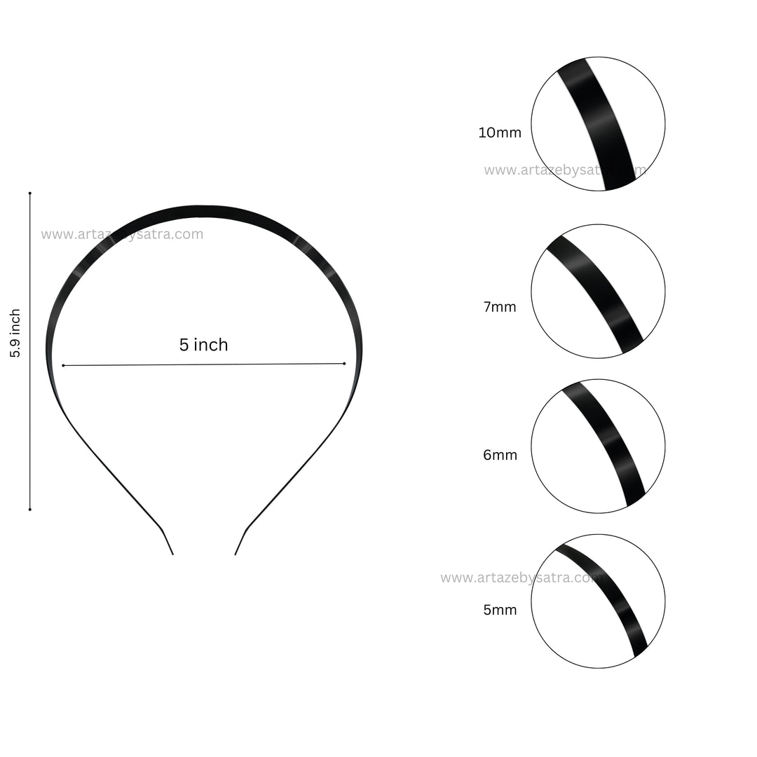 Black Spray Hair Band | Qty : 10pcs