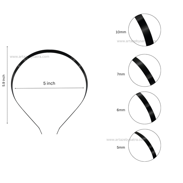 Black Spray Hair Band | Qty : 10pcs