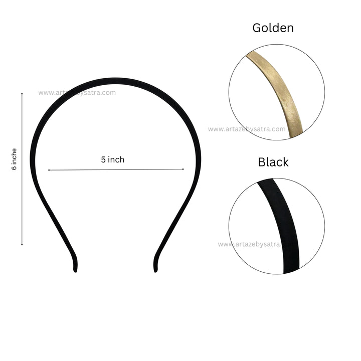 Hair Band with Satin | Qty : 10pcs