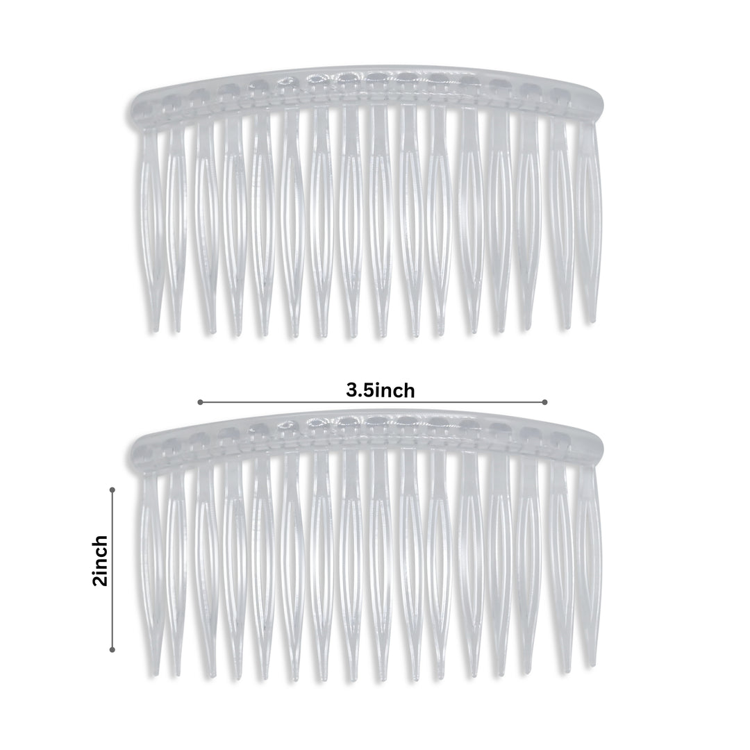 Transparent Plastic Hair Comb | Size : 3.5inch | Qty : 20pcs | HA23