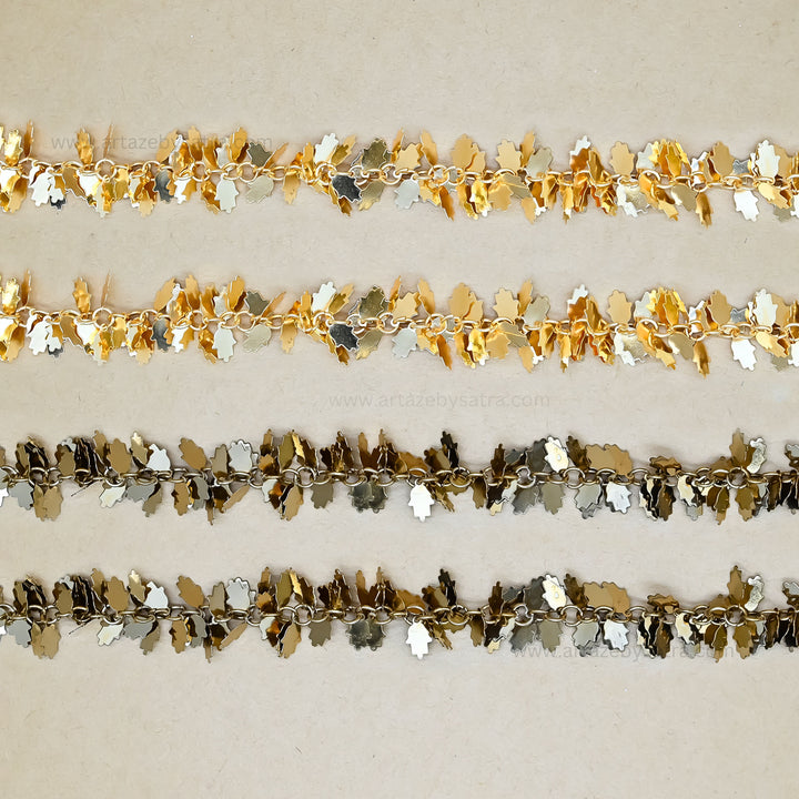 Hamsa Hand Shape Iron Chain | Size : 20mm | Qty : 1mtr | IC23