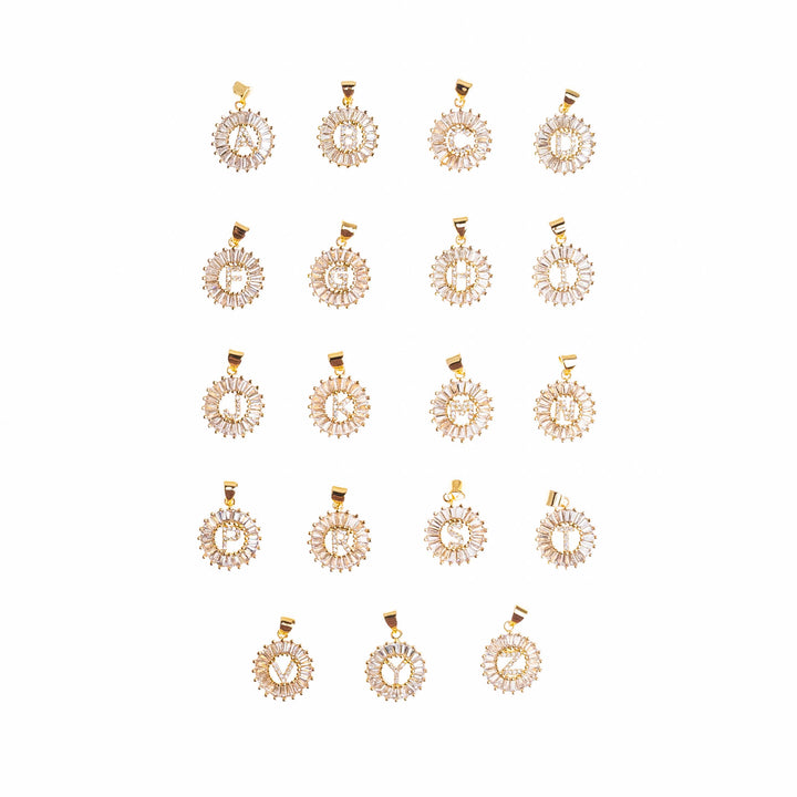 Golden Alphabet Charm Anti-Tarnish | Size : 16mm | Qty : 1pc