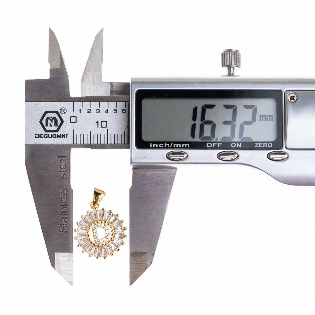 Golden Alphabet Charm Anti-Tarnish | Size : 16mm | Qty : 1pc