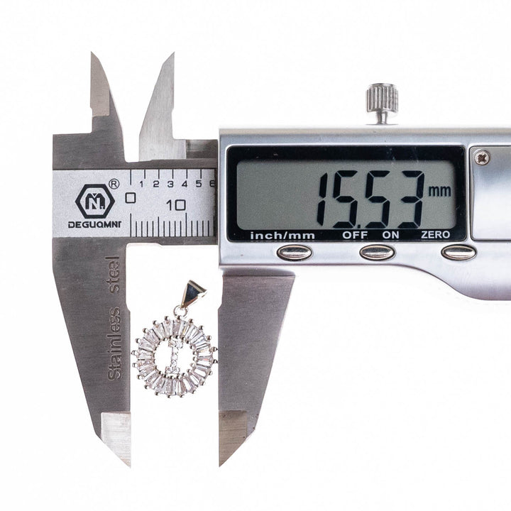 Silver Alphabet Charm Anti-Tarnish | Size : 16mm | Qty : 1pc