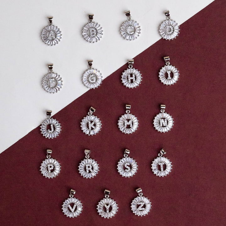 Silver Alphabet Charm Anti-Tarnish | Size : 16mm | Qty : 1pc