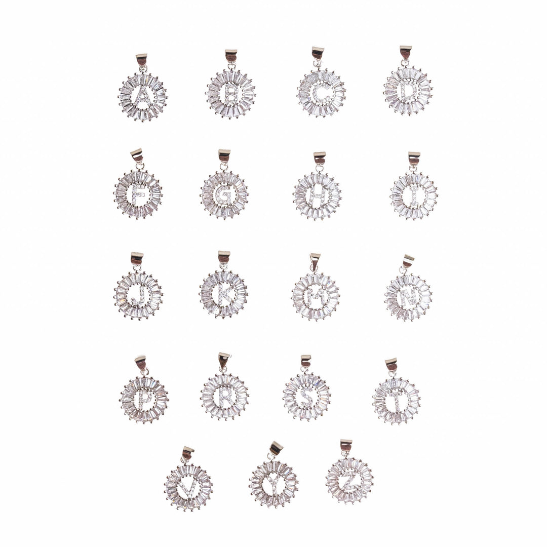 Silver Alphabet Charm Anti-Tarnish | Size : 16mm | Qty : 1pc