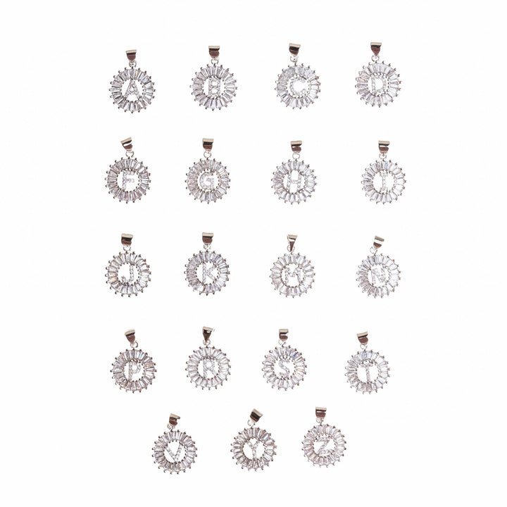 Silver Alphabet Charm Anti-Tarnish | Size : 16mm | Qty : 1pc