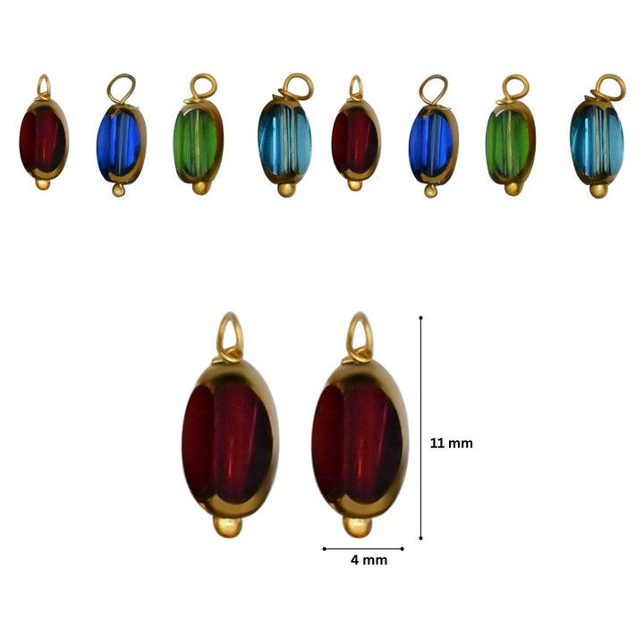 Golden Shaded Transparent Lariya Beads | Size : 6mm | Qty : 50pcs