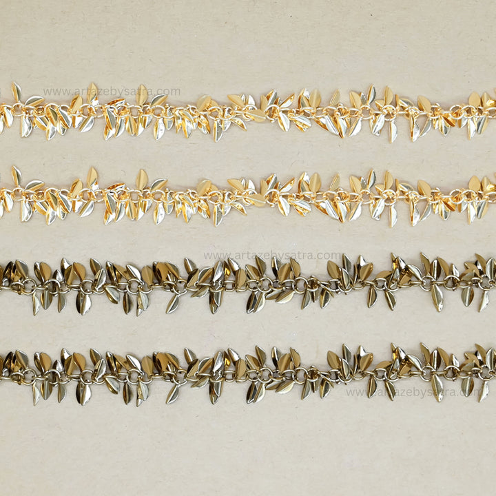 Leaf Shape Iron Chain | Size : 19mm | Qty : 1mtr | IC25