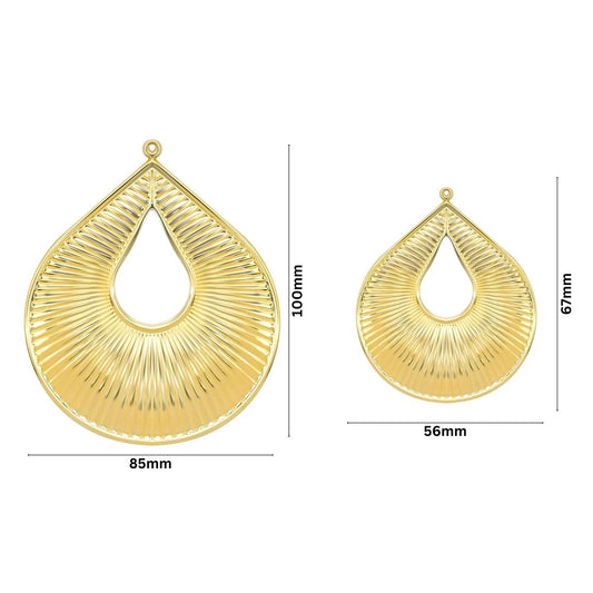 1 Naka Drop Shape Metal Art Base | Qty : 100g | MA111
