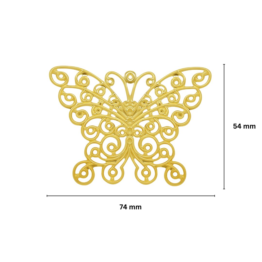 Butterfly Metal Art | Size : 54mm | 10pcs | F-6-17 | MA11