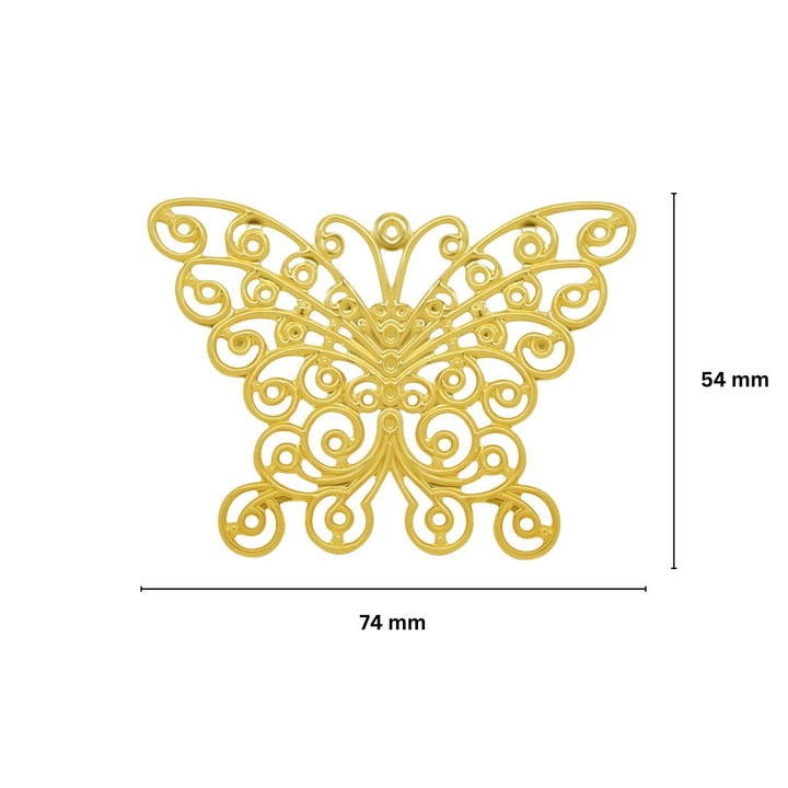 Butterfly Metal Art | Size : 54mm | 10pcs | F-6-17 | MA11