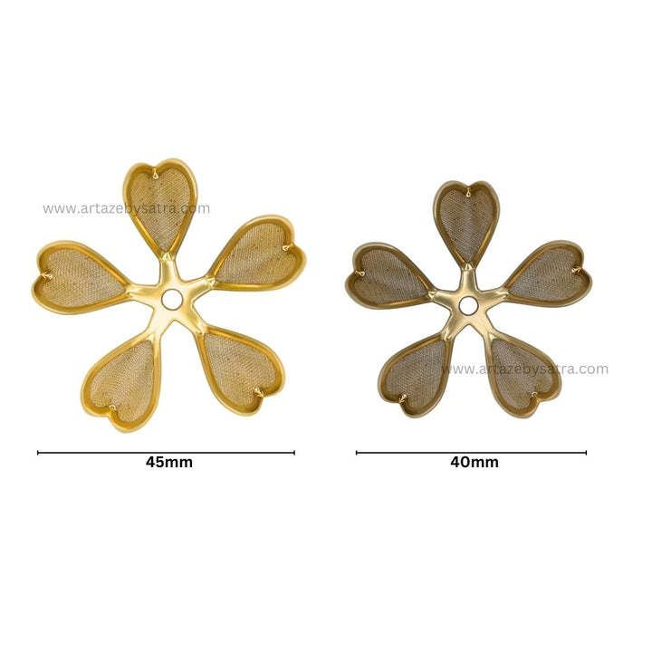 1 Hole Metal Art Flower | Qty : 50pcs | MA189