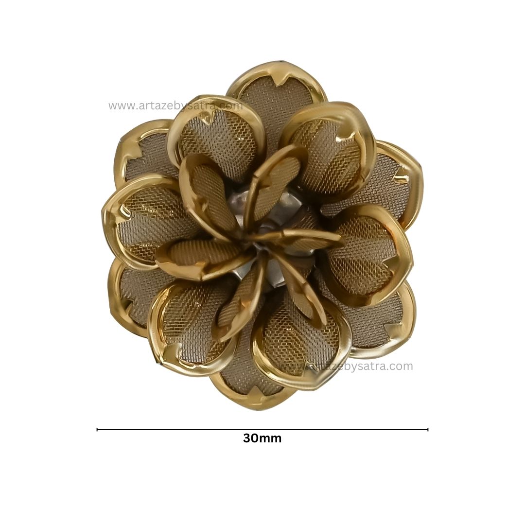 Metal Art Flower | Size : 30mm | 10pcs | MA197