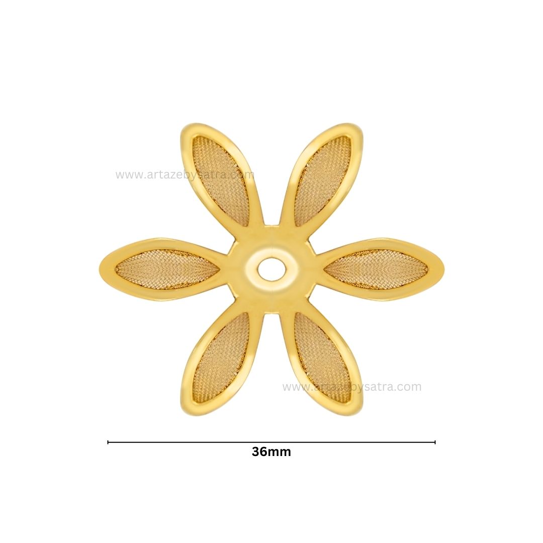 1 Hole Metal Art Flower | Size : 36mm | 50pcs | MA206