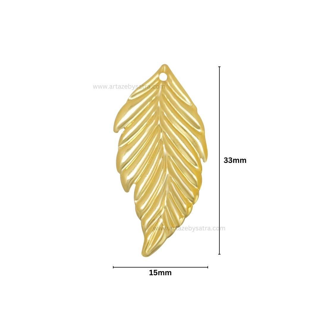 1 Naka Leaf Metal Art Base | Size : 33mm | Qty : 100pcs | F-2-19 | MA275