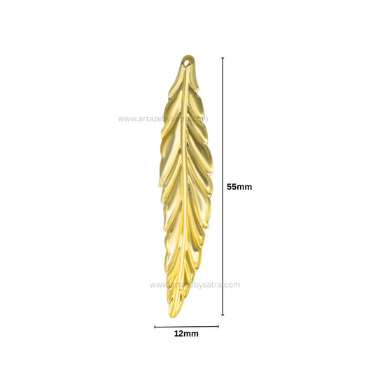 1 Naka Leaf Metal Art Base | Size : 55mm | Qty : 20pcs | F-1-7 | MA282