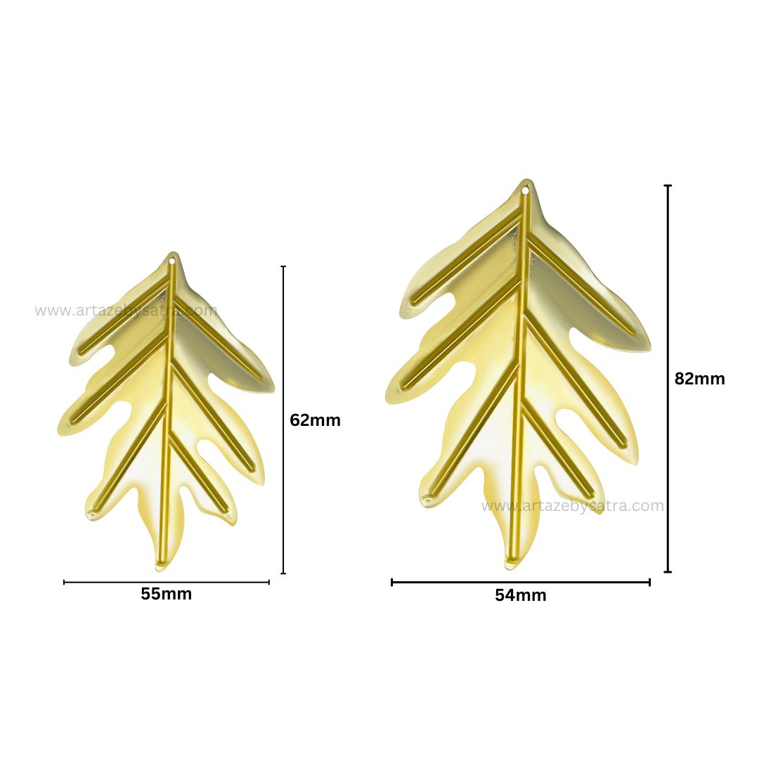 Metal art leaf | Size : 62mm,82mm | Qty : 20pcs | F-4-34 | MA295