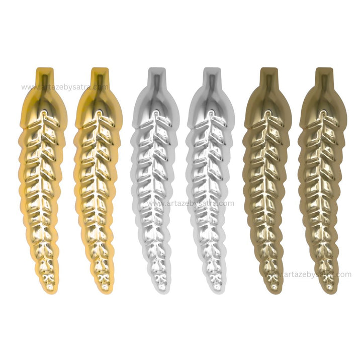 Metal art leaf | Size : 95mm | Qty : 10pcs | F-3-9 | MA304