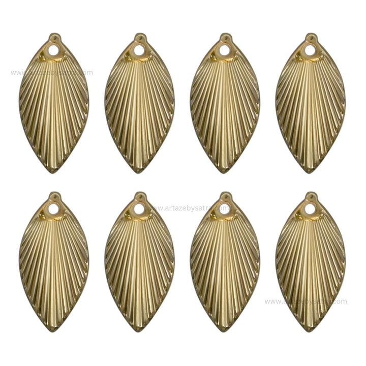 1 Loop Metal Art Leaf | Size : 18mm | Qty : 100pcs | MA331