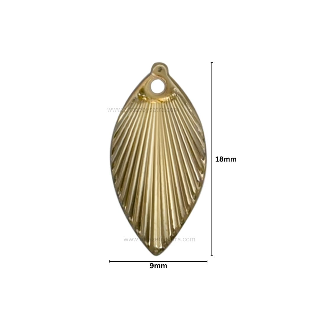 1 Loop Metal Art Leaf | Size : 18mm | Qty : 100pcs | MA331